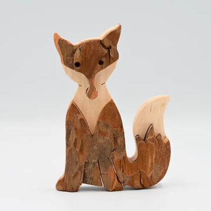 Bark Animal Figurines