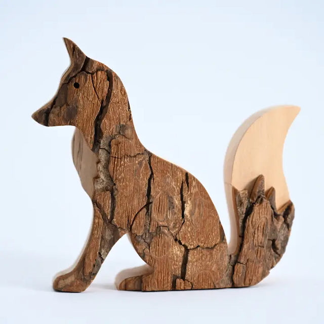 Bark Animal Figurines