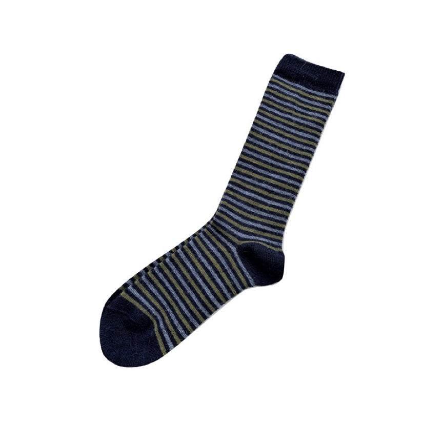 Alpaca Socks - Ivy Narrow Stripe Patteren
