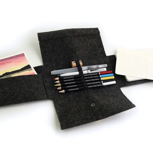 Three by Three Seattle - Jotblock Travel Watercolor Postcard Supplies