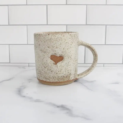 Handmade Stoneware Mugs - All We Need is Love with Heart