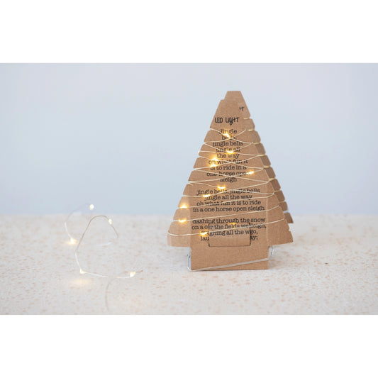 LED String Lights on Tree Shaped Paper Card