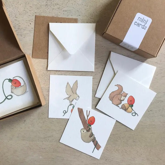 Yeesan Loh Boxed Mini Greeting Cards Seasonal - 12-Packs