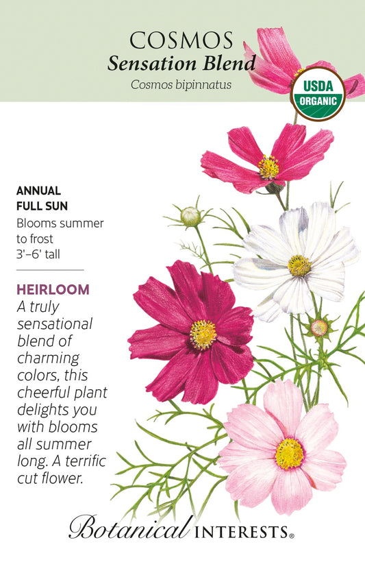 Cosmos 'Sensation Blend' - Botanical Interests® - Organic