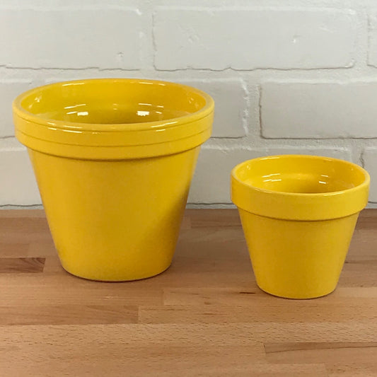 Ceramo Glazed Standard Pot - Yellow