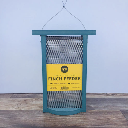 Recycled Plastic Tall Finch Feeder - Blue