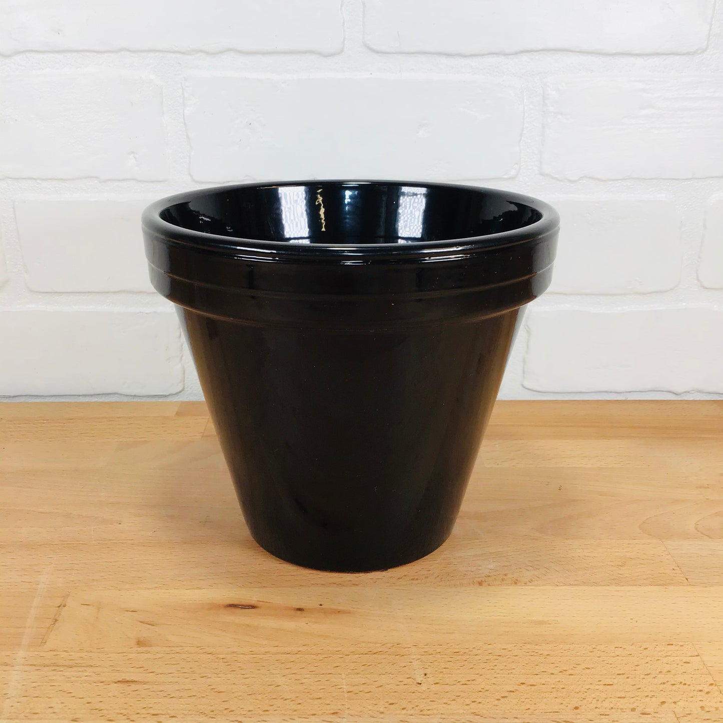 Ceramo Glazed Standard Pot - Black