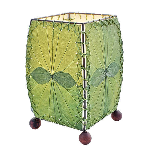 Handmade Indoor Table Lamp - Mini Square - Butterfly Leaf