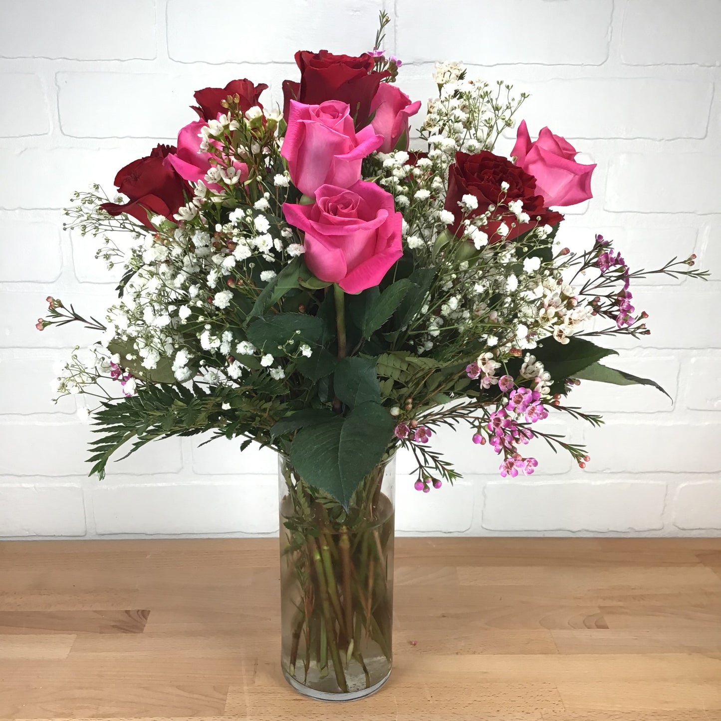 Valentine's Day Rose Bouquet - Classic Red & Pink