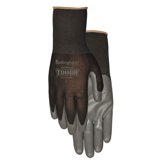 Nitrile Tough Gardeners Gloves in Black/Grey
