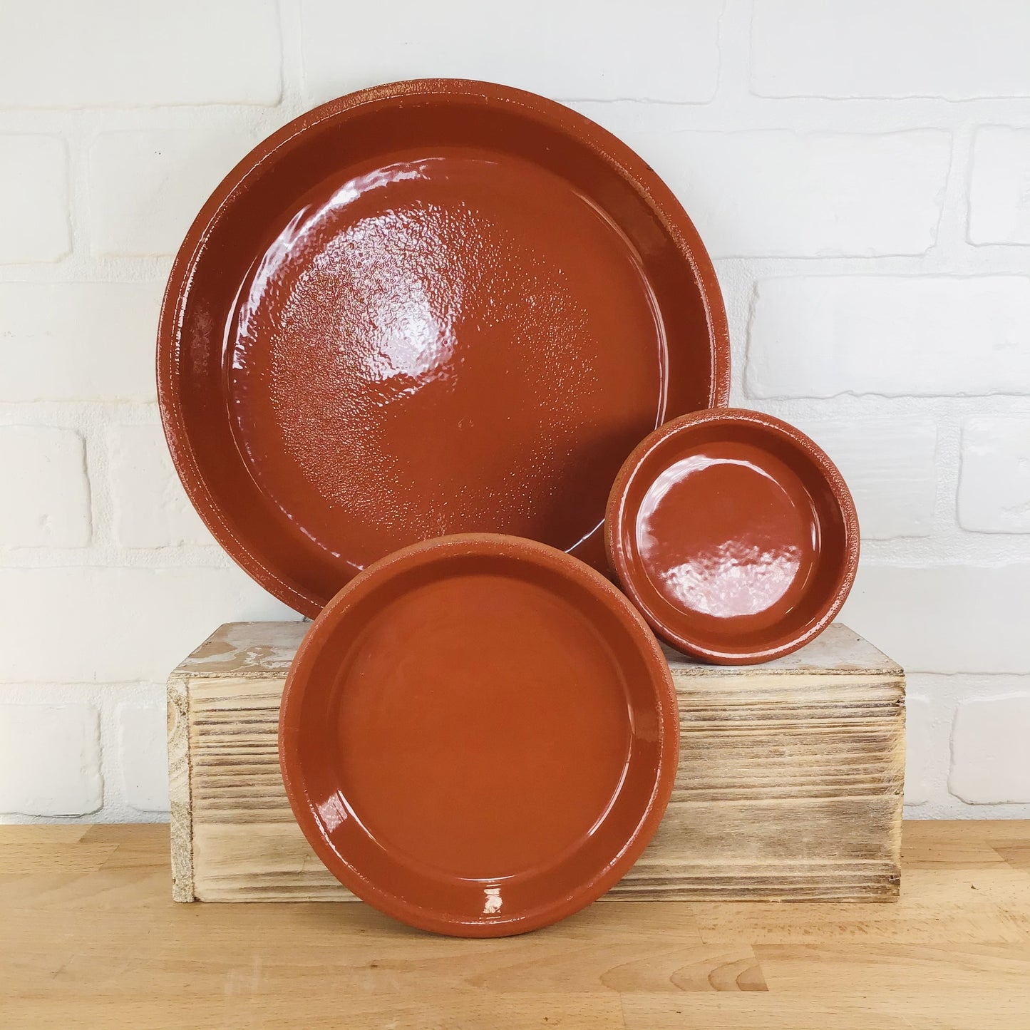 Terracotta Saucers - Glazed