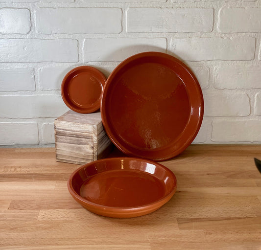 Terracotta Saucer - Glazed Standard - 8in