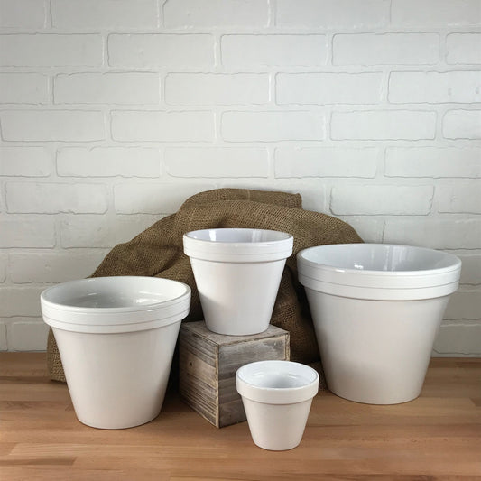 Ceramo Glazed Standard Pot - 10.25in - White