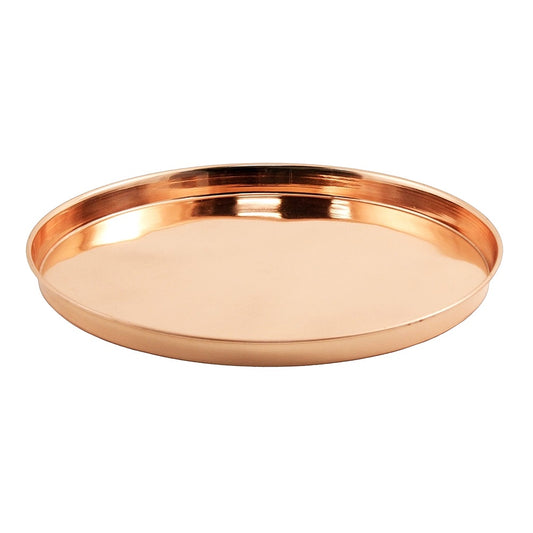 Copper Plated Tray - 8in Round